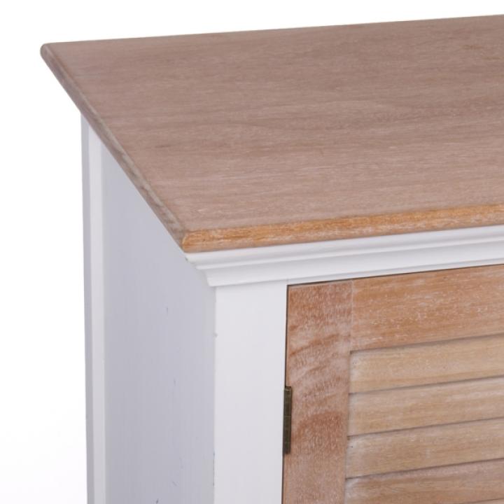 Two Tone Wood Shutter Cabinet