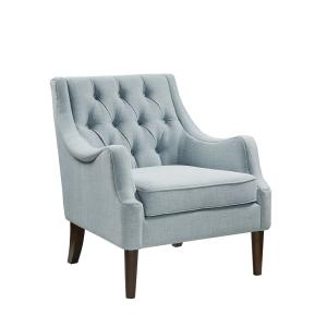 Elle Tufted Dusty Blue Accent Chair
