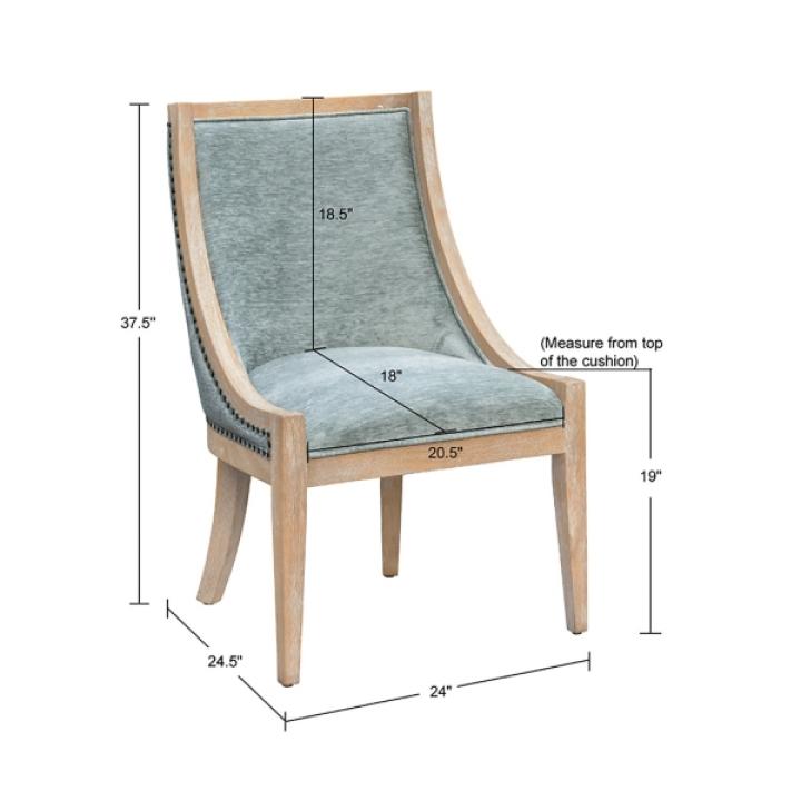 Soft Green Upholstered Elmcrest Dining Chair