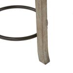 Cream and Gray Backless Swivel Counter Stool