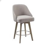 Gray Upholstered Pearce Swivel Counter Stool