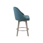 Teal Blue Upholstered Pearce Swivel Counter Stool