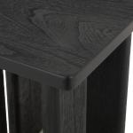 Oiled Black Wood Square Accent Table
