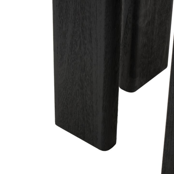 Oiled Black Wood Square Accent Table