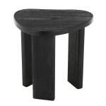 Black Wood Heart Shaped Top Accent Table
