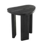 Black Wood Heart Shaped Top Accent Table