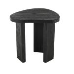 Black Wood Heart Shaped Top Accent Table