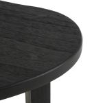 Black Wood Heart Shaped Top Accent Table