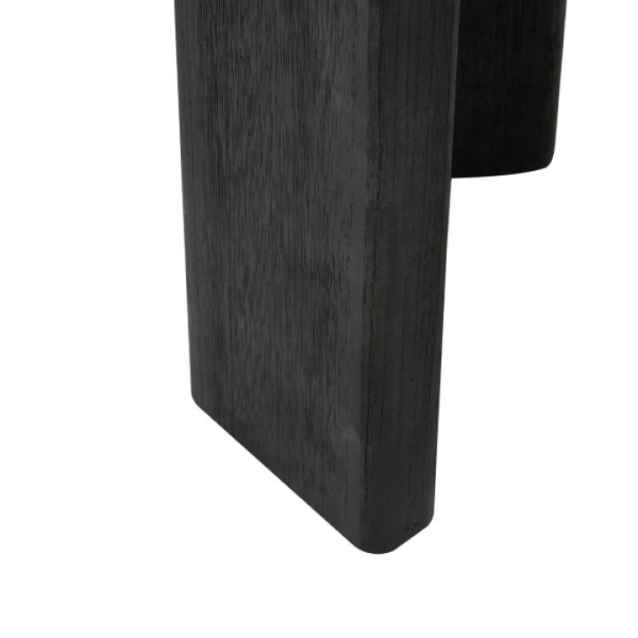 Black Wood Heart Shaped Top Accent Table