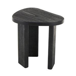 Black Wood Heart Shaped Top Accent Table
