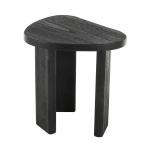 Black Wood Heart Shaped Top Accent Table