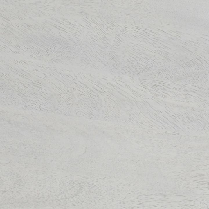 White Distressed Round Fluted Accent Table