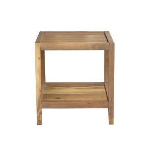 Light Brown Malibu Square Accent Table