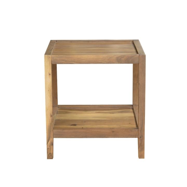 Light Brown Malibu Square Accent Table