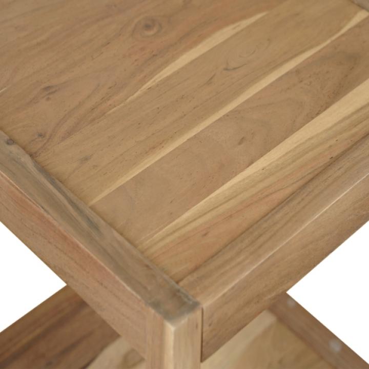 Light Brown Malibu Square Accent Table