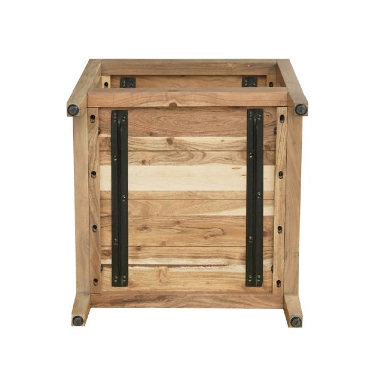 Light Brown Malibu Square Accent Table