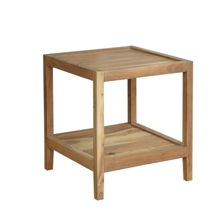 Light Brown Malibu Square Accent Table
