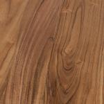 Brown Wood Grooved Base Accent Table