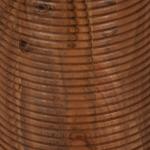 Brown Wood Grooved Base Accent Table