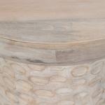 Whitewash Wood Grooved Base Accent Table