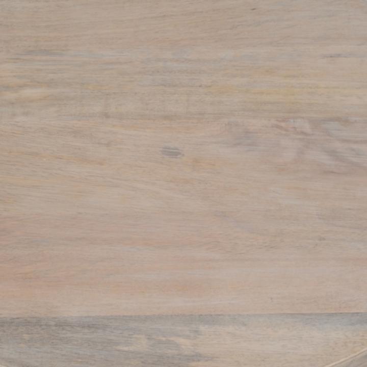 Whitewash Wood Grooved Base Accent Table