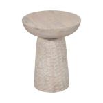 Whitewash Wood Grooved Base Accent Table