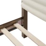 Boucle Upholstered Dark Walnut Aiden Queen Bed