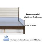 Boucle Upholstered Dark Walnut Aiden Queen Bed