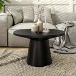 Black Wood Round Leanne Coffee Table