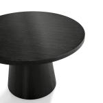 Black Wood Round Leanne Coffee Table