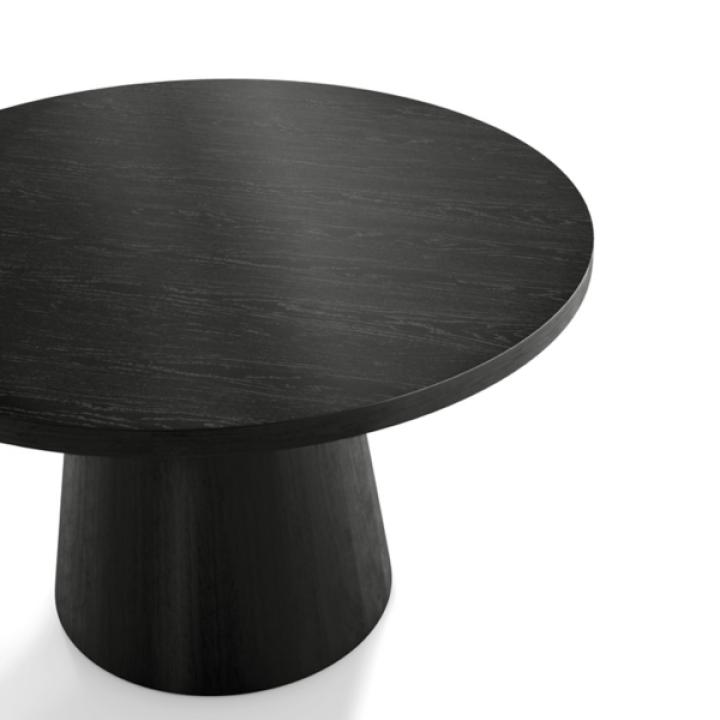 Black Wood Round Leanne Coffee Table