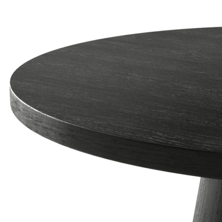 Black Wood Round Leanne Coffee Table