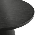 Black Wood Round Leanne Coffee Table