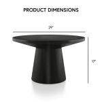 Black Wood Round Leanne Coffee Table