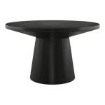 Black Wood Round Leanne Coffee Table