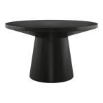 Black Wood Round Leanne Coffee Table