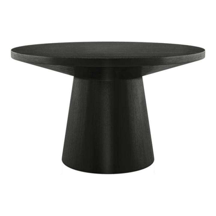 Black Wood Round Leanne Coffee Table