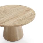 Oak Wood Round Leanne Coffee Table