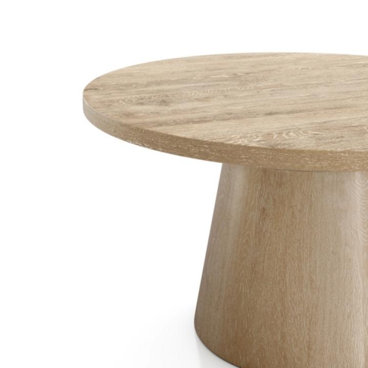 Oak Wood Round Leanne Coffee Table