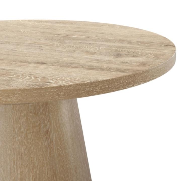 Oak Wood Round Leanne Coffee Table
