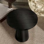 Black Wood Round Leanne Accent Table