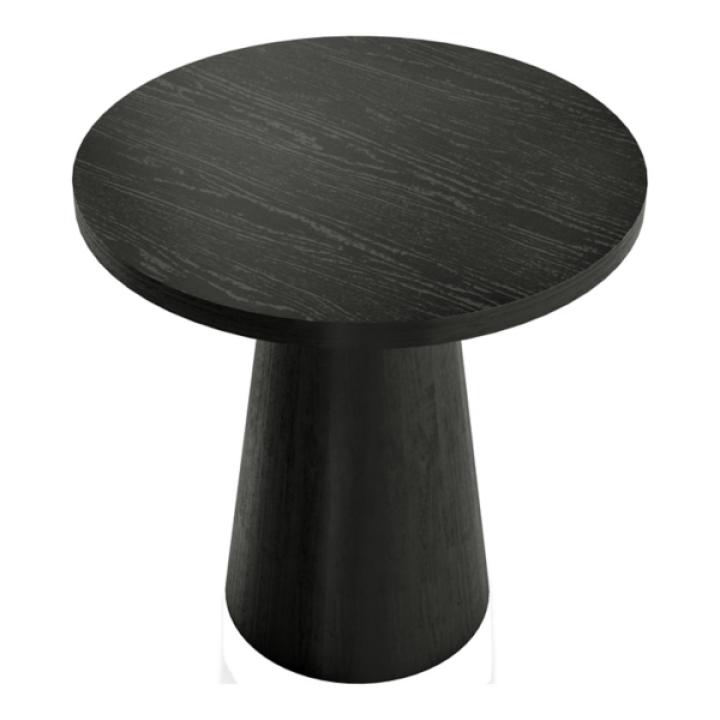 Black Wood Round Leanne Accent Table