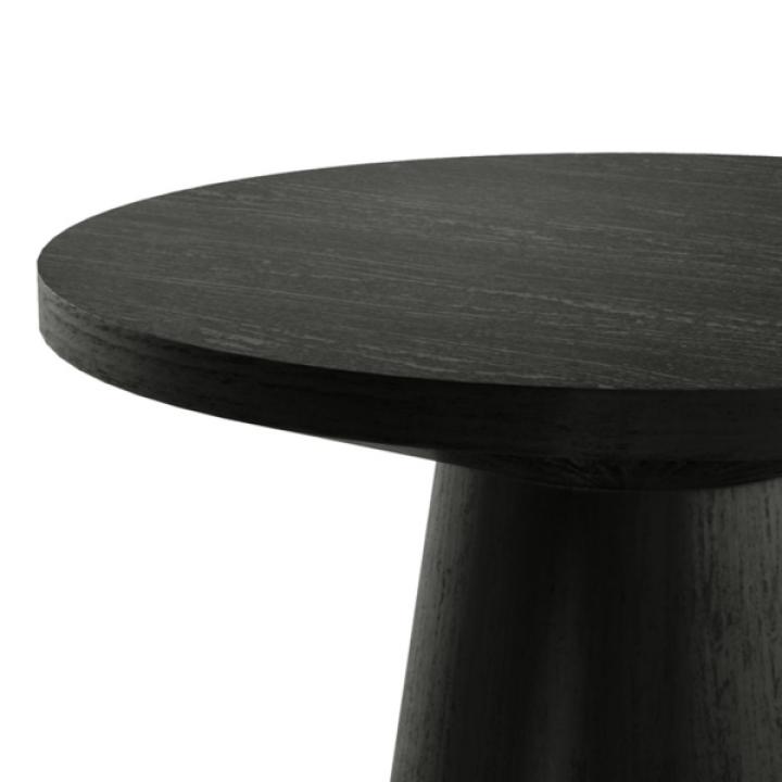 Black Wood Round Leanne Accent Table