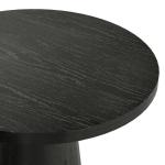 Black Wood Round Leanne Accent Table