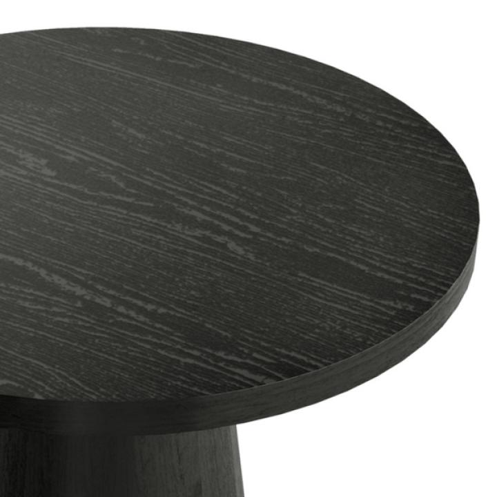 Black Wood Round Leanne Accent Table