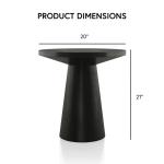 Black Wood Round Leanne Accent Table