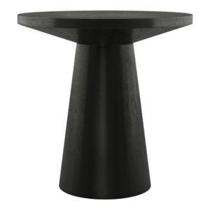 Black Wood Round Leanne Accent Table