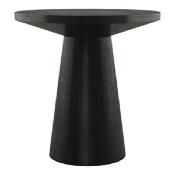 Black Wood Round Leanne Accent Table