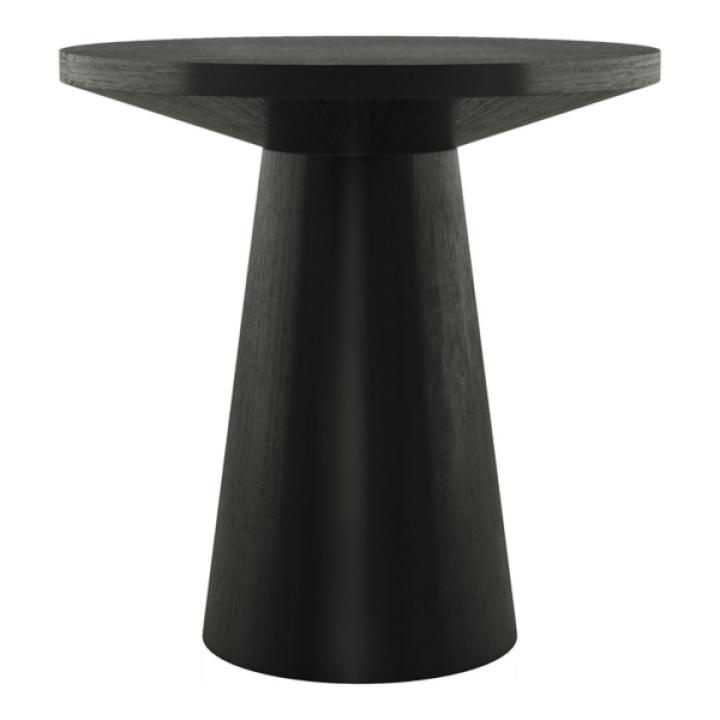 Black Wood Round Leanne Accent Table