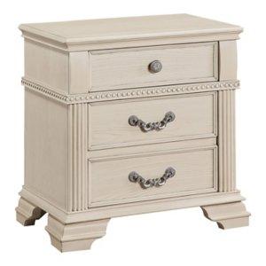 Antique White Emma 2-Drawer Wood Nightstand